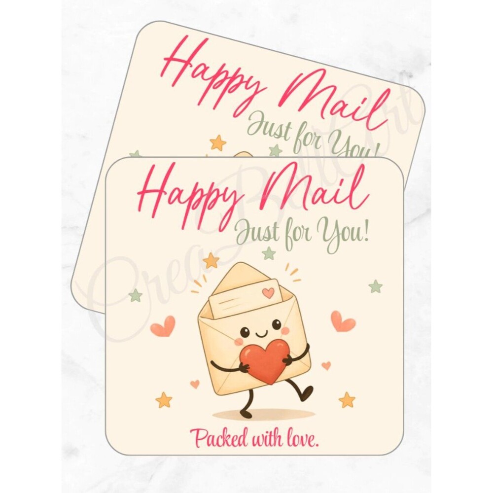 60 Pack Mail Square Shaped Thank You Cards